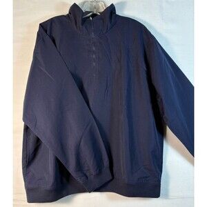 izod ladies golf womens lightweight blue windbreaker 1/4 zip long sleeves XL